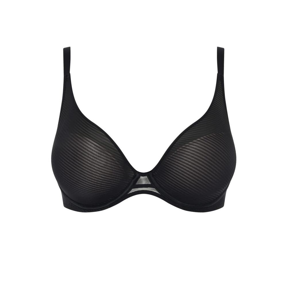 Passionata by Chantelle Nais Plunge T-Shirt Lightly Moulded Bra Black Size 32DD - Picture 4 of 4